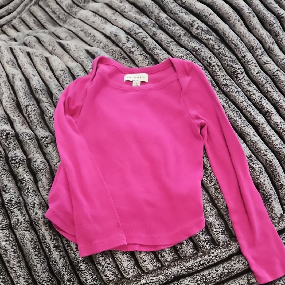 Vibrant Pink Long Sleeve Tee for Kids